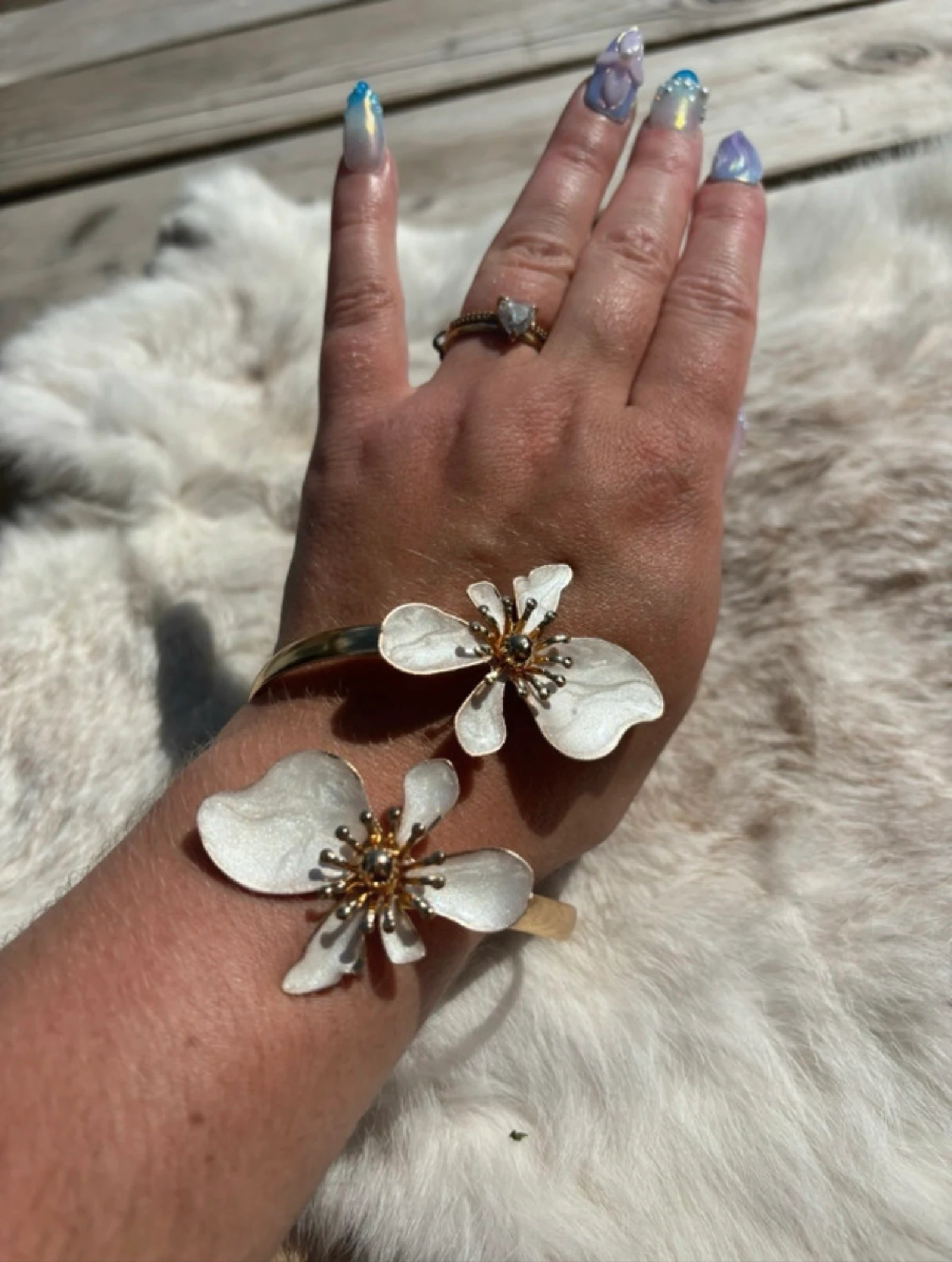 Mooie bloemen armband 